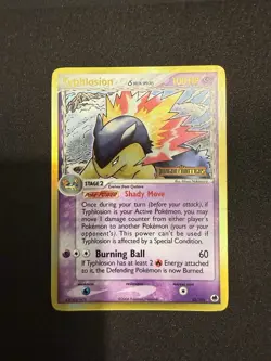 Pokemon TCG Typhlosion EX Dragon Frontiers Holo Rare Card 12/101 Delta Species - Image 1