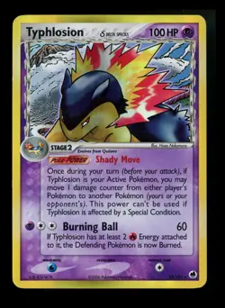 Typhlosion 12/101 Delta Species EX Dragon Frontiers 2006 Holo Pokemon Card TCG - Image 1