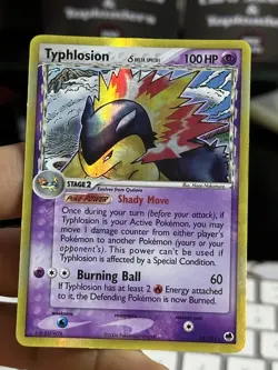Typhlosion 12/101 Delta Species EX Dragon Frontiers 2006 Holo Pokemon Card TCG - Image 3