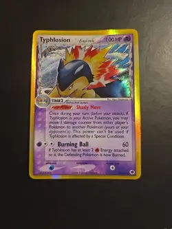 Pokemon TCG Typhlosion EX Dragon Frontiers Holo Rare Card 12/101 Delta Species - Image 1