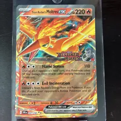 Pokemon TCG Team Rockets Moltres EX Destined Rivals 031/182 Stamped UPC Promo - Image 2