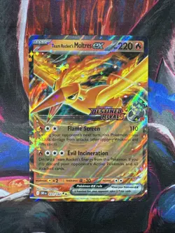 Pokemon TCG Team Rockets Moltres EX Destined Rivals 031/182 Stamped UPC Promo - Image 1