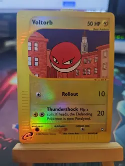 Voltorb 64/147 Aquapolis Reverse Holo Pokemon Card TCG LP Clean! - Image 1