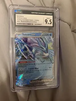 CGC 9.5 Mint+ Suicune Ex 010/034 Holo 2023 Pokemon Card Blastoise & Suicune Deck - Image 1