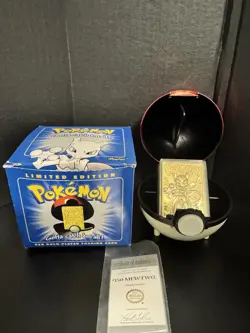 Burger King Mewtwo Card 1999 Gold Plated, 23K With Certificate - Image 1