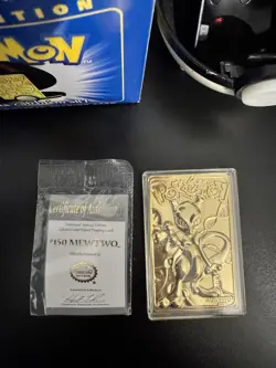 Burger King Mewtwo Card 1999 Gold Plated, 23K With Certificate - Image 2