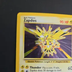 Pokemon TCG Zapdos Base Set Holo Card 16/102 Unlimited Rare, Lightly Played - Image 5