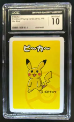 2019 Pokemon Playing Cards Japanese Pikachu Old Maid CGC 10 - Image 1