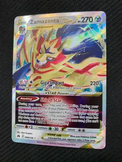 Zamazenta VSTAR 099/159 Ultra Rare Pokemon Card - Sw&Sh Crown Zenith set - NM - Image 2