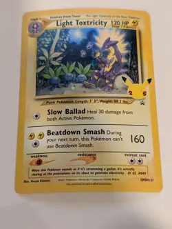Light Toxtricity SWSH137 Celebrations 25th Anniversary Pokemon Holo Foil Nice! - Image 1