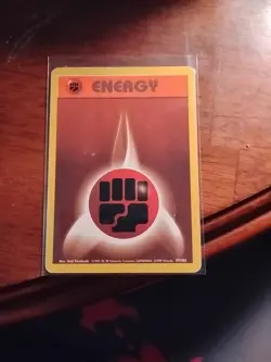Miscut Pokemon Base Set B fighting Energy Card. Error Card Energy Pokemon - Image 1