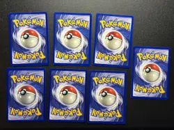 Lot Of 7 VTG Pokemon Cards Jungle Fossil Base HOLO LP-MP - Image 4