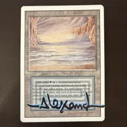 MTG: Underground Sea- Revised Edition - Shadow Signed By Rob Alexander - LP-MP - Image 1