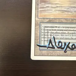 MTG: Underground Sea- Revised Edition - Shadow Signed By Rob Alexander - LP-MP - Image 4