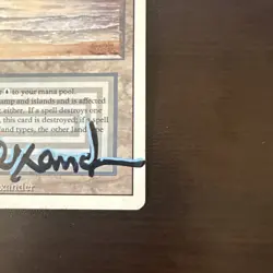 MTG: Underground Sea- Revised Edition - Shadow Signed By Rob Alexander - LP-MP - Image 5