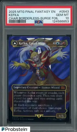 2025 MTG Final Fantasy EN Character Borderless Surge Foil #0543 Kefka PSA 10 - Image 1