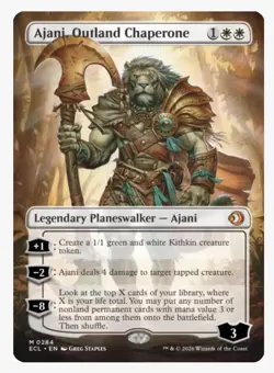Ajani, Outland Chaperone (Borderless) Lorwyn Eclipsed Normal NM 284 - Image 1