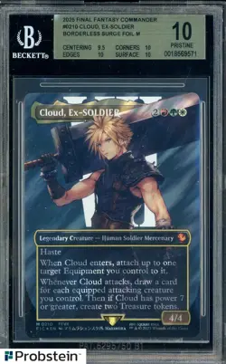 2025 MTG Final Fantasy Commander Borderless Surge Foil Cloud BGS 10 PRISTINE - Image 1