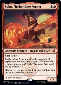 Zuko, Firebending Master Avatar: The Last Airbender Magic MTG NM - Image 1