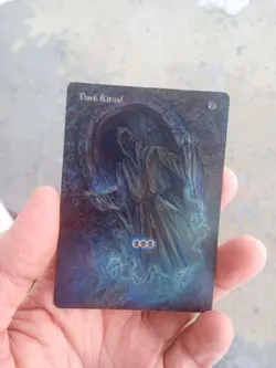 MtG Dark Ritual Full Magic Altered Hand Painted Art Original Alter - Image 1