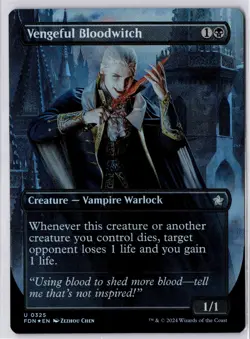 Vengeful Bloodwitch (Borderless) Foundations Foil NM U 0325 - Image 1