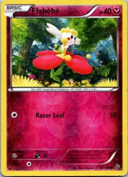 Pokemon Flabebe (63) Common XY - Flashfire 63/106 NM Reverse Holo - Image 1