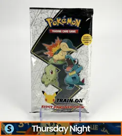 POKEMON TCG CELEBRATIONS TRAIN ON JOHTO FIRST PARTNER PACK SEALED - Image 1