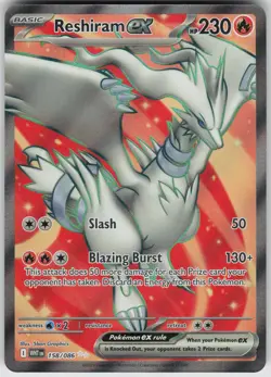 Pokemon Reshiram ex - 158/086 SV: White Flare Ultra Rare NM - Image 1