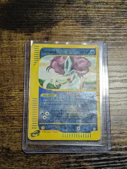 Pokemon 2002 Suicune TCG Reverse Holo Rare Card Aquapolis 37/147 Heavily Played - Image 1