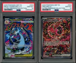 PSA 10 SET OF 2 MEGA CHARIZARD X EX ORICORIO EX PROMO 023 024 POKEMON ENGLISH - Image 1