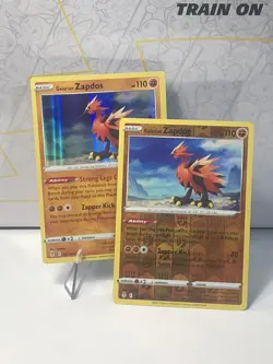 Pokemon TCG - Evolving Skies Galarian Zapdos 082/203 Holo + Reverse Holo Rare NM - Image 1