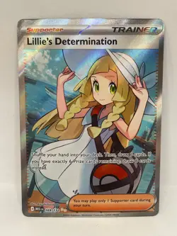 Lillie's Detrmination Ultra Rare Pokemon TCG Mega Evolutions 169/132 - Image 1