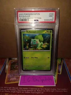 Pokemon 2023 151 Bulbasaur Cosmos Holo Promo #SVP046 PSA 9 Mint - Image 1