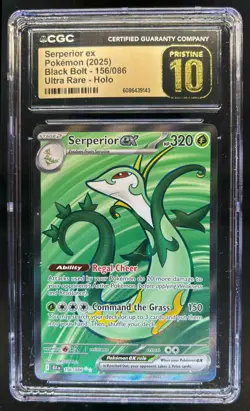 2025 Pokemon SV Black Bolt Serperior ex Ultra Rare #156/086 CGC 10 Pristine - Image 1