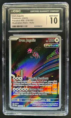 2023 Pokemon SV Paradox Rift PAR EN Iron Jugulis #216/182 CGC 10 - Image 1