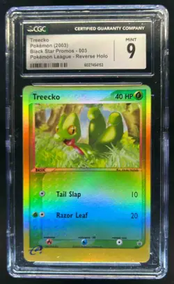 2003 Pokemon Black Star Promo Treecko Pokemon League Reverse Holo #003 CGC 9 - Image 1