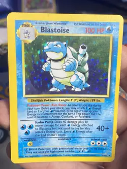 💎⭐Error OC Blastoise - Additional Yellow Ink - Base Set 2/102 Pokemon 1999⭐💎 - Image 1
