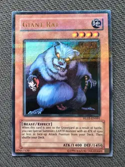 Yugioh Giant Rat Unlimited Edition Ultra Rare HL03-EN001 NM - Image 1