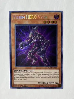 Yugioh! Vision HERO Vyon BLHR-EN059, Secret Rare, 1st Edition, NM - Image 1