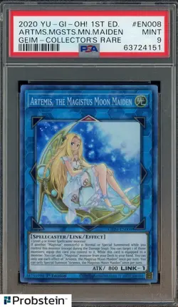 2020 Yu-Gi-Oh! 1st Edition Collector's Rare Artemis Magistus Moon Maiden PSA 10 - Image 1