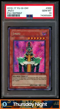 2010-17 YU-GI-OH! #PSV-000 JINZO PSV REPRINT PSA 10 - Image 1