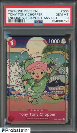 2024 One Piece English Version 1st Anniversary Set #006 Tony Tony Chopper PSA 10 - Image 1