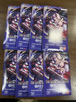 Lot Of 8 One Piece TCG The Azure Sea's Seven Sleeved Booster OP-14 EB04 English - Image 1
