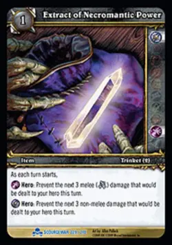 Heavy Play WoW TCG Extract of Necromantic Power Scourgewar World of Warcraft - Image 1