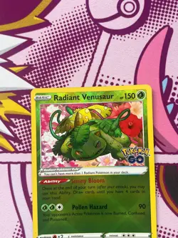 Pokemon TCG - Radiant Venusaur 004/078 - Holo Rare - Pokemon GO - NM/M - Image 2