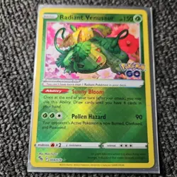 Pokemon TCG Radiant Venusaur Pokemon GO 004/078 Holo Radiant Rare - Image 1
