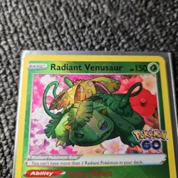 Pokemon TCG Radiant Venusaur Pokemon GO 004/078 Holo Radiant Rare - Image 3