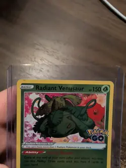 Pokemon TCG Radiant Venusaur Pokemon GO 004/078 Holo Radiant Rare - Image 5