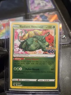 Pokemon TCG Radiant Venusaur Holo Card Pokemon Go 004/078 Rare NM Condition - Image 1