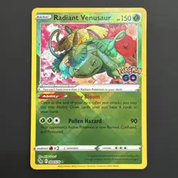 Pokemon TCG Radiant Venusaur Holo Card Pokemon Go 004/078 Rare - Image 1